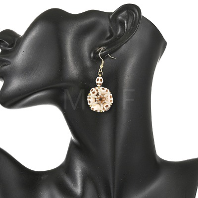 Dyed Synthetic Turquoise Dangle Earrings for Women EJEW-MZ00778-1