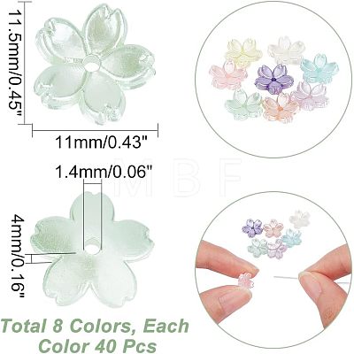  320Pcs 8 Colors Acrylic Imitation Pearl Beads OACR-NB0001-38-1