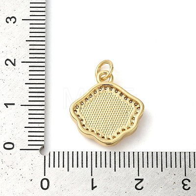 Rack Plating Brass Cubic Zirconia Pendants KK-K385-080G-1