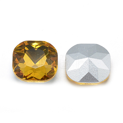 Pointed Back Glass Rhinestone Cabochons RGLA-T032-10x10mm-22-1