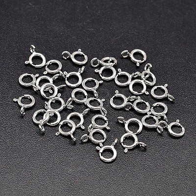 925 Sterling Silver Spring Ring Clasps STER-F014-06B-1