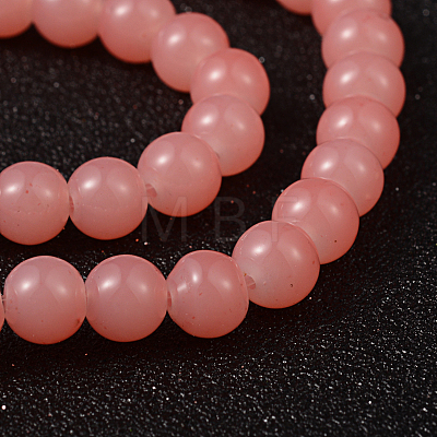 Imitation Jade Glass Beads Strands X-DGLA-S076-8mm-07-1