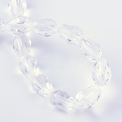 Transparent Glass Bead Strands GLAA-R024-6x8mm-06-1