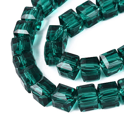 Transparent Glass Beads Strands GLAA-R041-8x8mm-A16-1