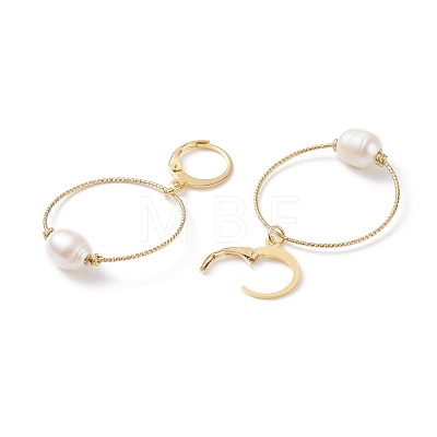 Large Hole Pearl Beads Hoop Earring EJEW-JE04724-01-1