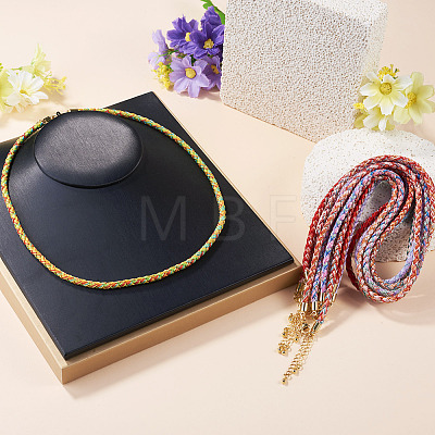 8Pcs 8 Colors 3.5MM Round Nylon Cotton Cord Necklace Making NJEW-TA0001-26G-1
