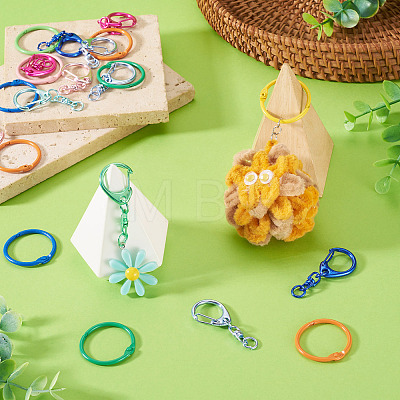 15Pcs Spray Painted Alloy Swivel Snap Hook Clasps FIND-TA0010-57-1