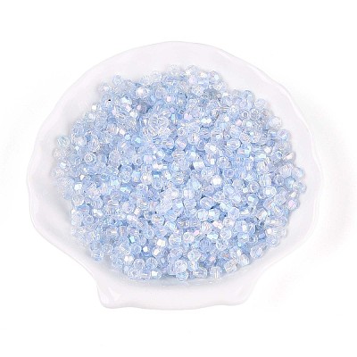 Transparent Spray Painted Glass Beads EGLA-N018-4mm-05-1