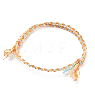 5Pcs 5 Color Macrame Cotton Cord Bracelets Set AJEW-FZ00002-1