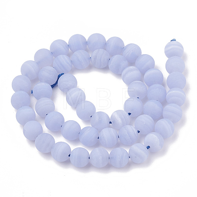 Natural Blue Lace Agate Beads Strands G-T106-032-1