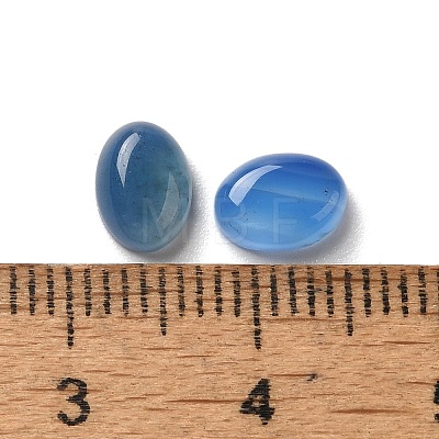 Natural Blue Agate Cabochons G-F605E-10B-1