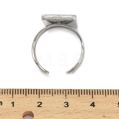 304 Stainless Steel Cuff Ring Components X-STAS-U059-02P-1