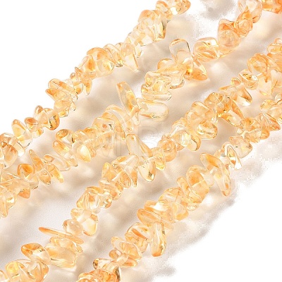 Spray Painted Transparent Glass Beads Strands GLAA-P060-01A-10-1