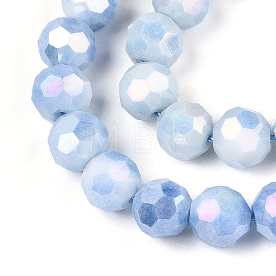 Anti-Tarnish Electroplate Glass Beads Strands EGLA-T021-10mm-15-09-1
