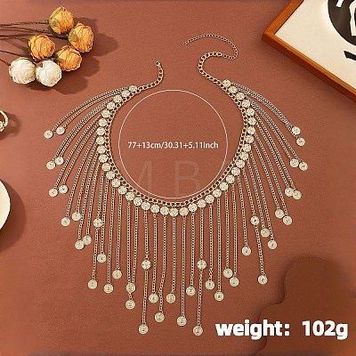 Iron Coin Tassel Skirt Body Chains for Sexy Bikini WG065A6-02-1