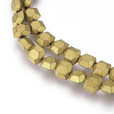 Electroplated Non-magnetic Synthetic Hematite Beads Strands G-P392-I08-1