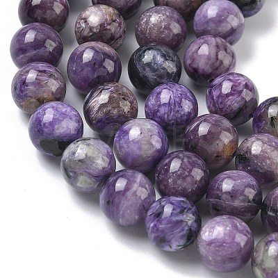 Natural Charoite Beads Strands G-C270-O02-10-1