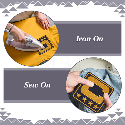 Computerized Embroidery Cloth Iron on/Sew on Patches LS-PATC-WH0006-91C-1