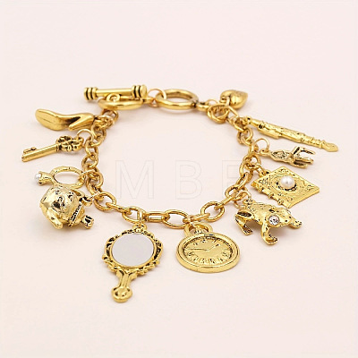 Vintage Alloy Fairy Tale Multi Charm Bracelets for Women WG11E0E-01-1