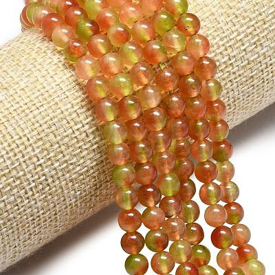 Natural Malaysia Jade Beads Strands G-L645-C01-6mm-25-1