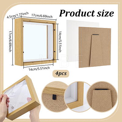 MDF Photo Frame Stands LS-AJEW-WH0752-658B-1