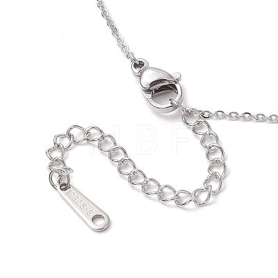 Alloy Crystal Rhinestone Cable Chain Blue Enamel Eye Pendant Necklaces for Women NJEW-JN04977-02-1