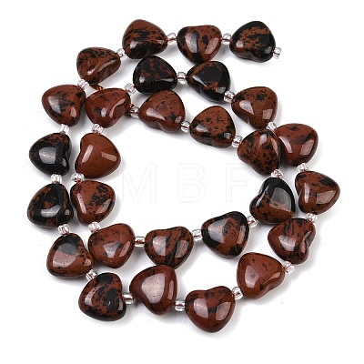 Natural Mahogany Obsidian Beads Strands G-NH0069-A09-1