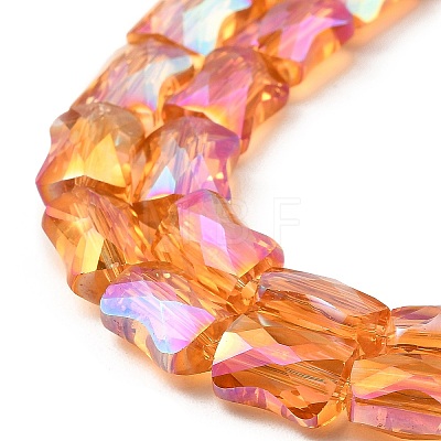 AB Color Plated Transparent Glass Beads Strands EGLA-P051-06A-A04-1