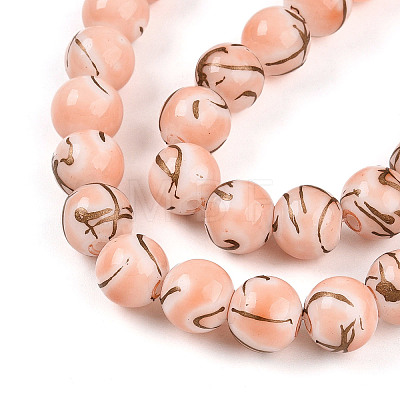 Baking Paint Glass Beads X1-DGLA-N010-10mm-02-1