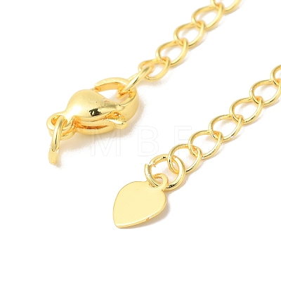 Rack Plating Brass Ends with Chain and Lobster Claw Clasps KK-F873-03G-1