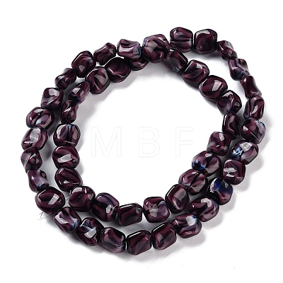 Handmade Milleflori Glass Beads Strands LAMP-M018-01A-01-1