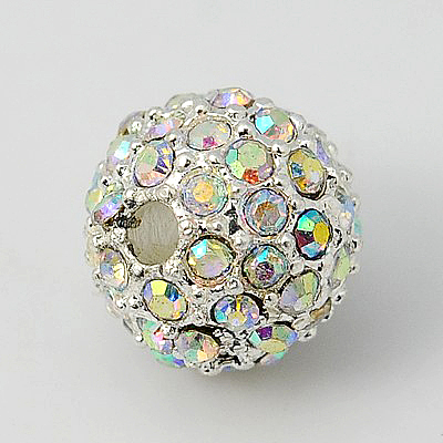 Alloy Rhinestone Beads RB-A034-12mm-A28S-1