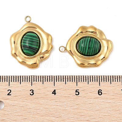 Synthetic Malachite Pendants STAS-P380-15G-03-1