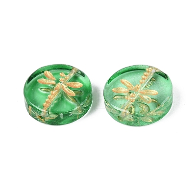 Baking Paint Transparent Glass Beads DGLA-N018-30C-1