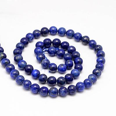 Natural Lapis Lazuli Round Beads Strands G-I181-10-4mm-1