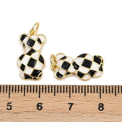 Brass Enamel Pendants KK-L240-18G-1
