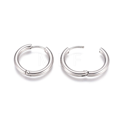 304 Stainless Steel Huggie Hoop Earrings EJEW-G272-01-14mm-P-1