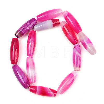 Natural Striped Agate/Banded Agate Beads Strands G-S280-10C-1