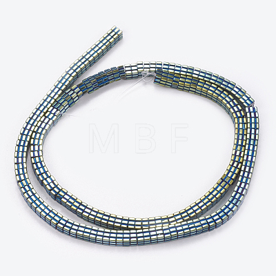 Electroplated Non-magnetic Synthetic Hematite Beads Strands G-P367-D-1