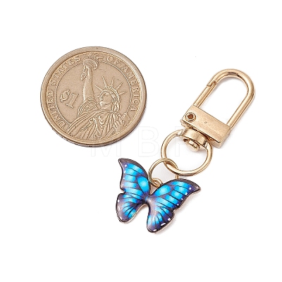 Butterfly Alloy Enamel Pendant Decorations KEYC-JKC00925-1