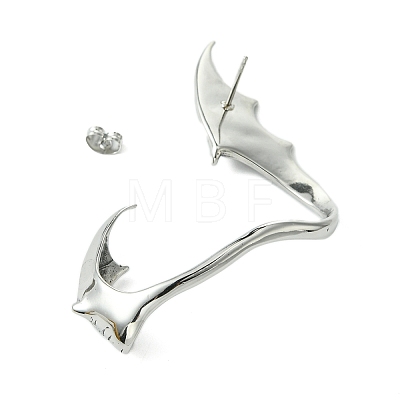 316 Surgical Stainless Steel Cuff Earrings EJEW-E300-09AS-1