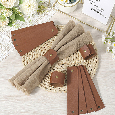 8Pcs Imitation Leather Napkin Rings AJEW-CL0005-39-1