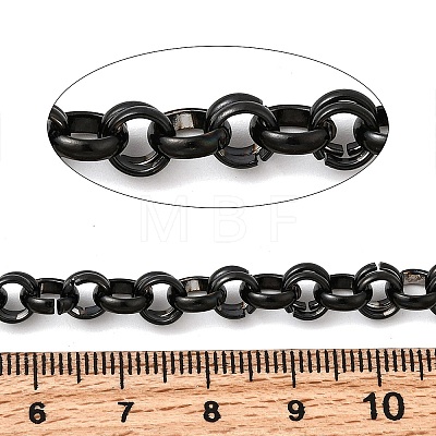 304 Stainless Steel Ring Link Chains CHS-K024-10EB-1