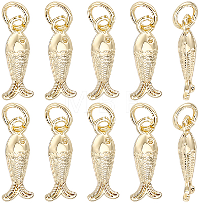 10Pcs Brass Pendants KK-BBC0025-86-1