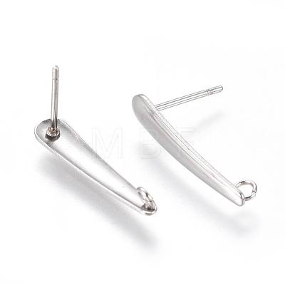 Non-Tarnish 304 Stainless Steel Ear Stud Components STAS-F222-036-1