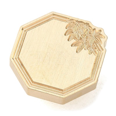 Geometric Leaf Frame Brass Stamp Heads AJEW-H149-03G-01-1