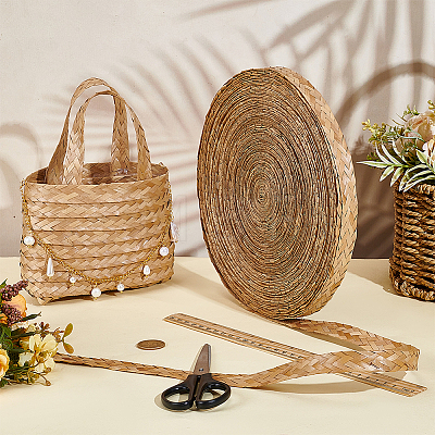 Handmade Woven Crafts Frond Ribbon DIY-NB0015-67B-1