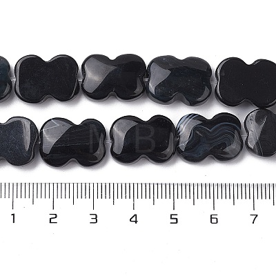 Dyed & Heated Natural Black Agate Beads Strands G-K359-D05-01-1