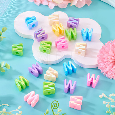 20Pcs UV Plating Opaque Acrylic European Beads OACR-TADJ0001-16W-1