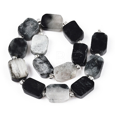 Natural Eagle Eye Stone Beads Strands G-C098-A16-01-1